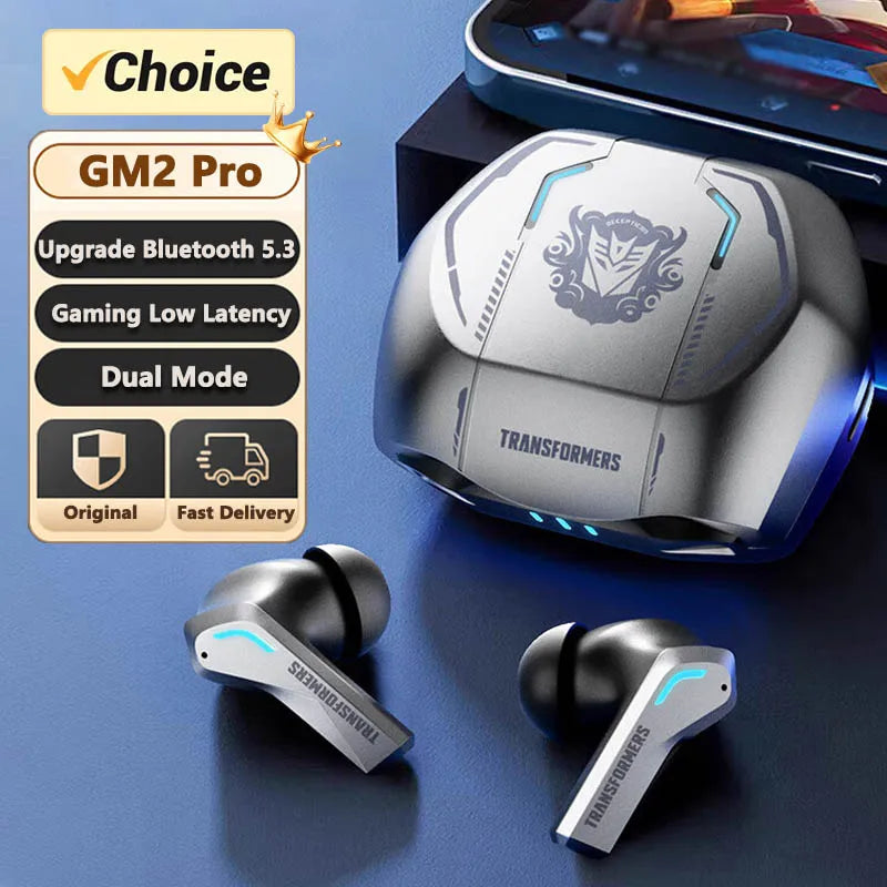 TRANSFORMERS TF-T06 TWS Earbuds — Bluetooth 5.3, Low-Latency, ENC Calls