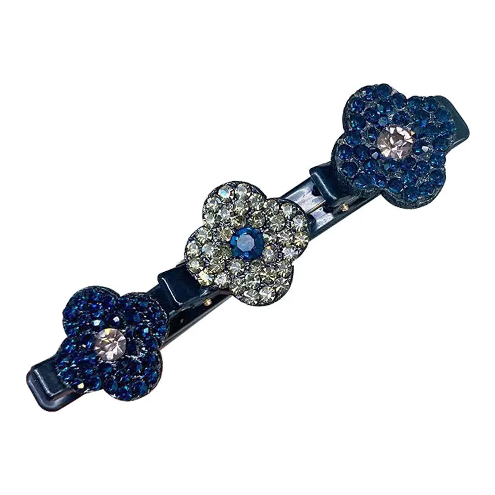 Sparkling Crystal Stone Braided Hair Clips Women Cheap High Quality Satin Rhinestone Fabric Hair Bands for Girls