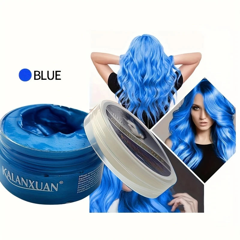 9-Color Temporary Hair Color Wax &Hair Styling Paste,Disposable Colorful Hair Dye Cream for Unisex Adult for Hair Coloring Style