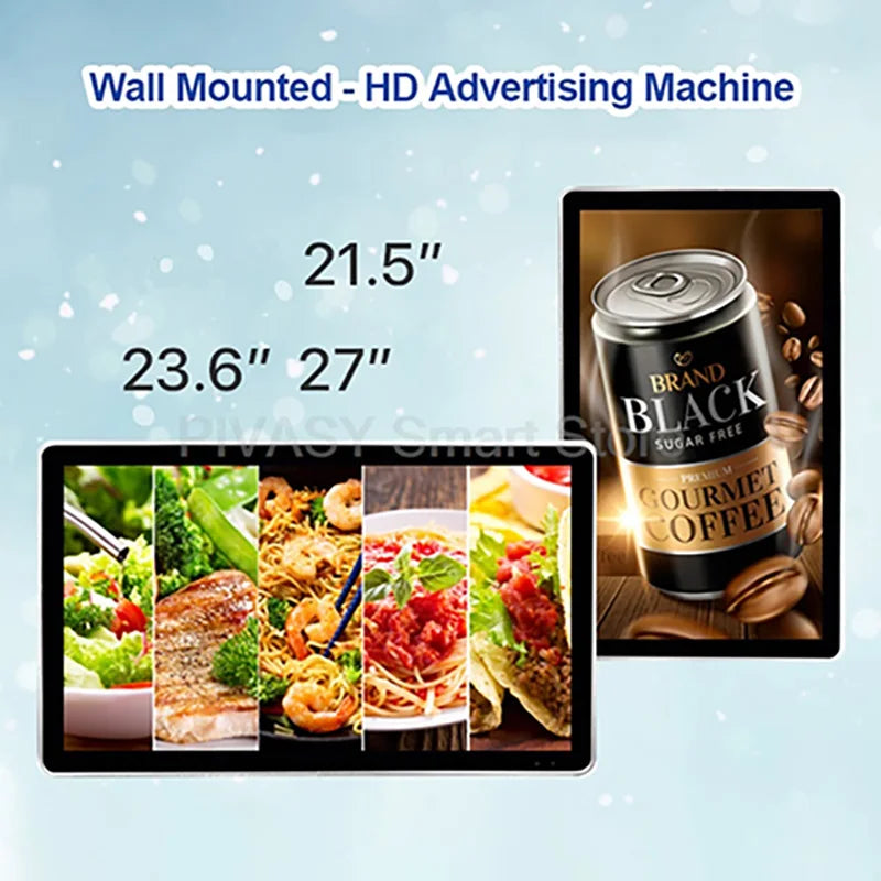 Wall-mounted HD Screen TV 21-27 Inch Advertising Device Display Monitor for Office Business Commercial publicity economic LCD