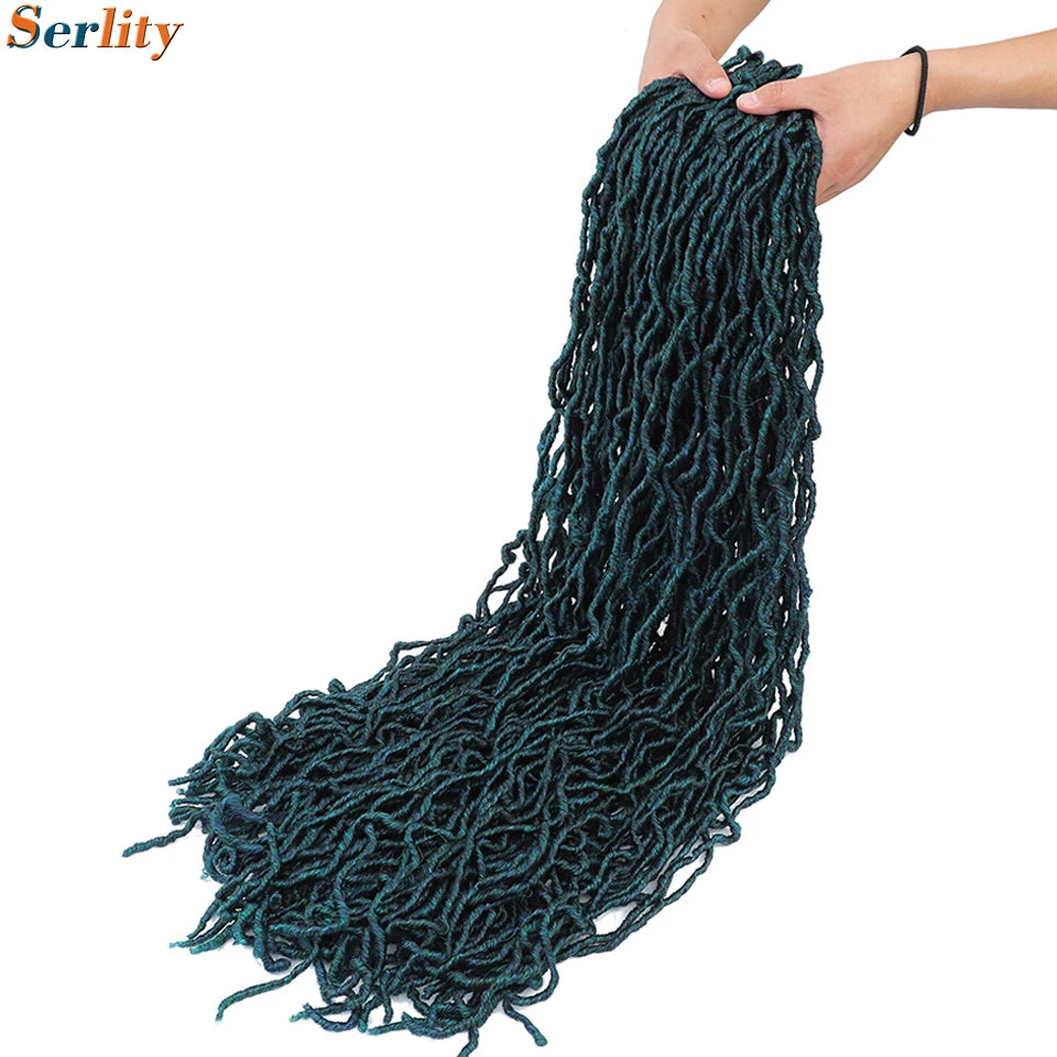 Serlity Faux Locs Extensions — 36"/24"/18" Soft Goddess Dreadlocks Crochet Hair
