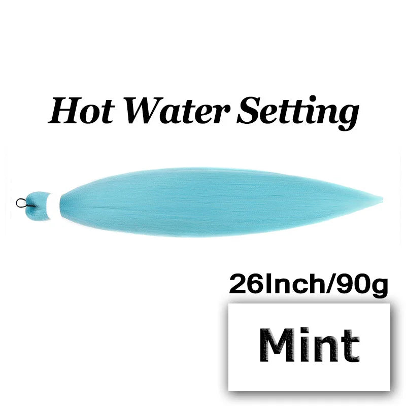 26" Easy Pre Stretched Braiding Hair Extensions 613 Blonde Jumbo Braids Synthetic Hair Bundles Yaki Straight Hair Crochet Braid