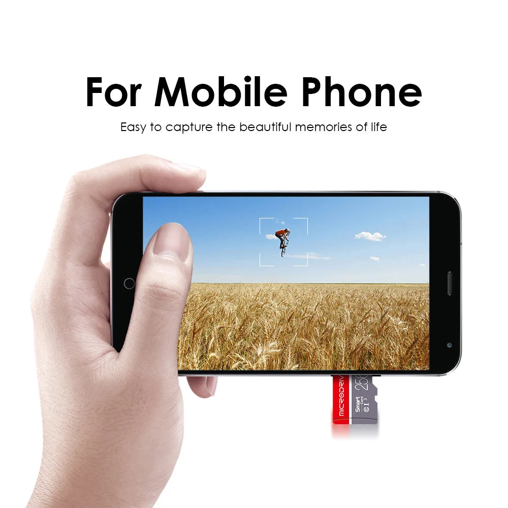 MicroDrive High-Speed microSD Card (16–256GB, C10/A1/U3, V10)