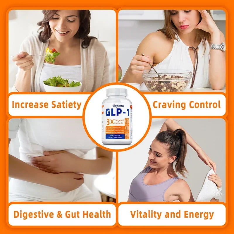 GLP-1 Supplement - Promote Metabolism, Support Intestinal and Digestive Health, Efficient Absorption, Anti-oxidation - 120pcs