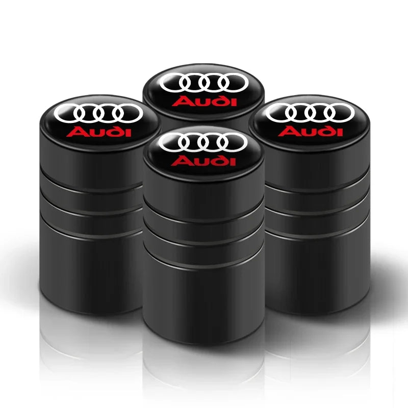 Metal Tire Valve Caps Set of 4 – Stem Covers for Audi Models