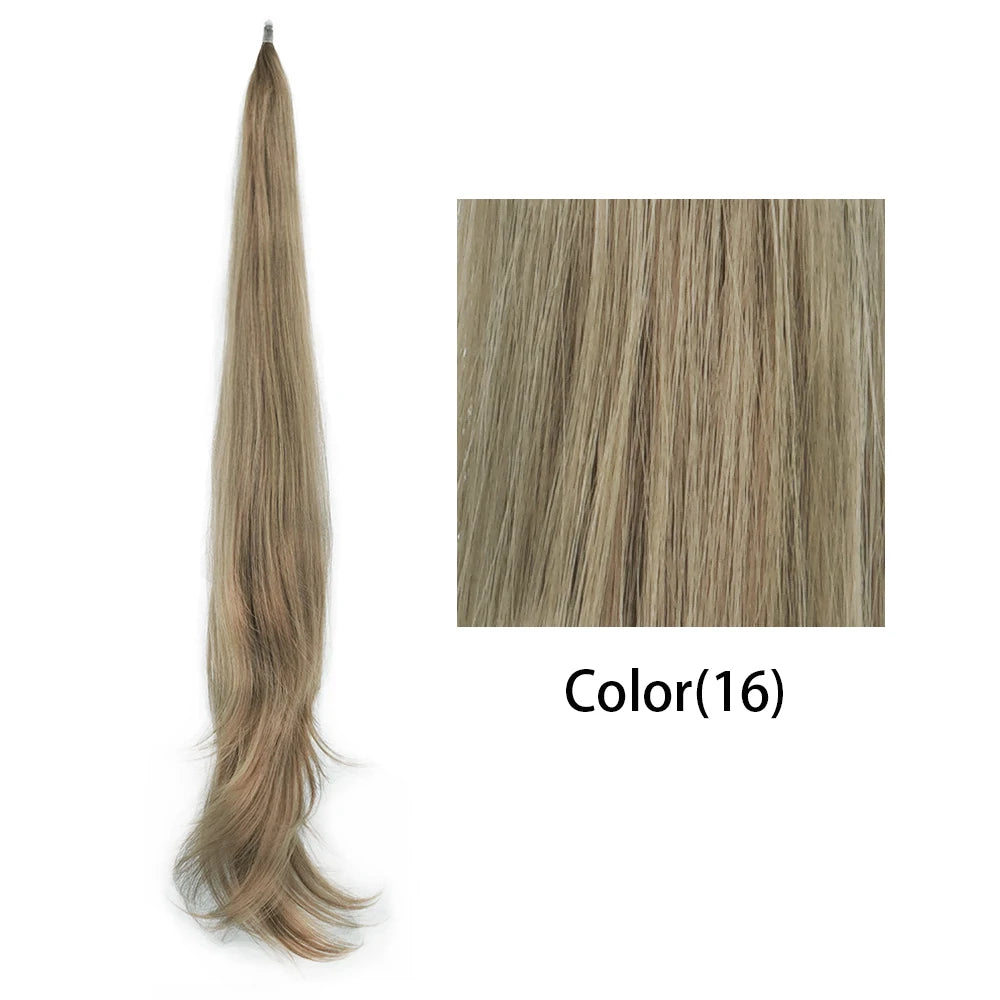 Soowee Long Layered Ponytail Synthetic Hair Extension Blonde Pony Tail Flexible Hair Ponytails Hairpieces