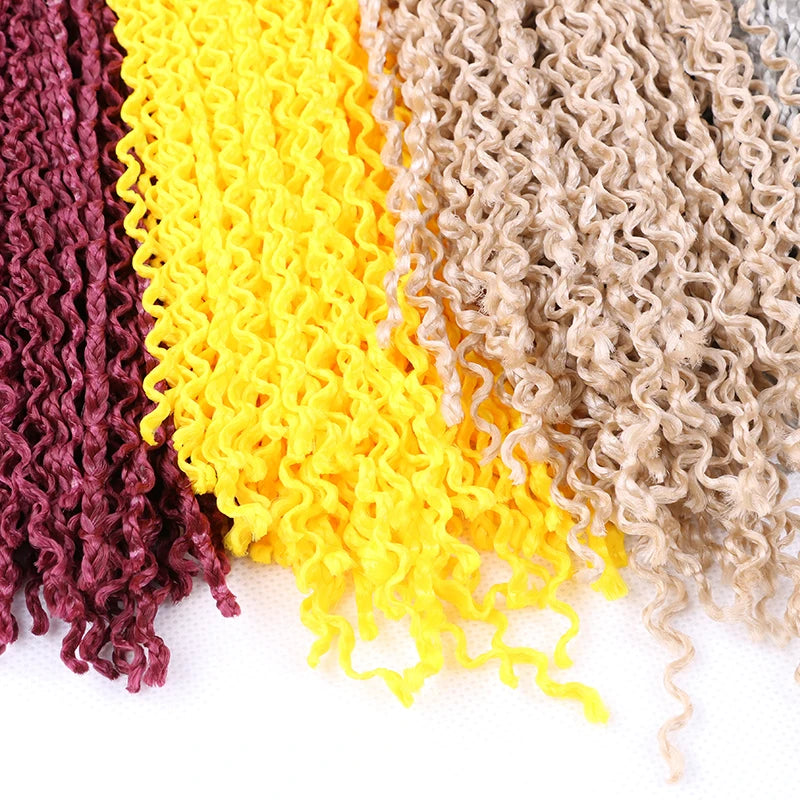 Full Star Curly ZIZI Box Braids 22" Crochet Braids Synthetic Hair Extensions Long Green Blue Pink Red Pre-Looped Twisted Hair