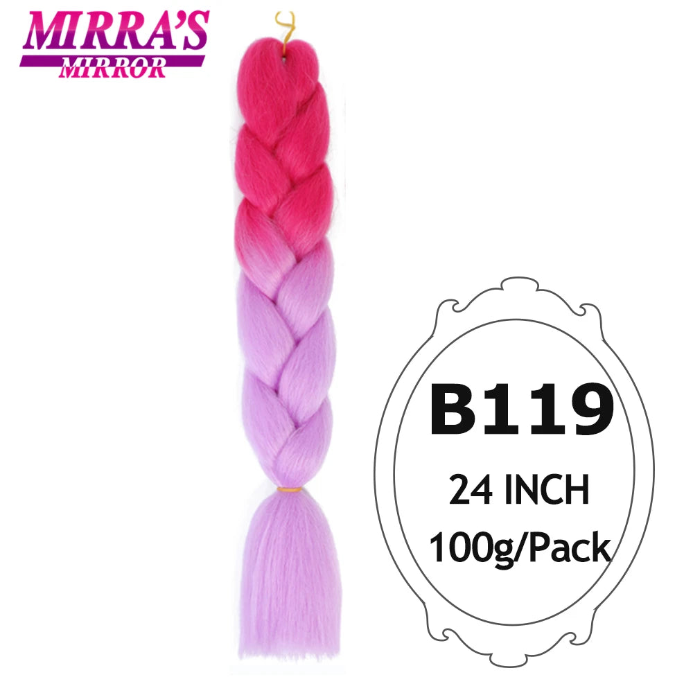 Colorful Jumbo Braiding Hair Extensions For Box Braids Synthetic Hair for Afro Braids Ombre Jumbo Braid Hair DIY Crochet Braid