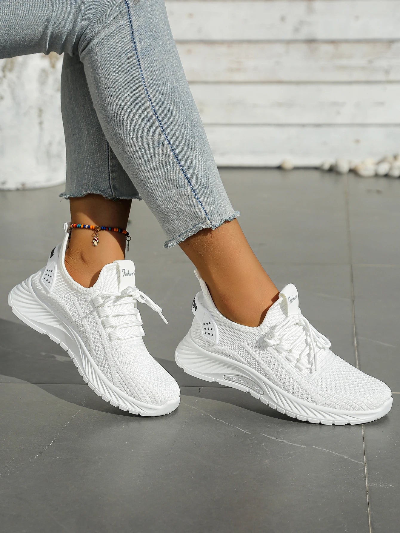 Women’s Casual Fly-Weaving Sneakers (SA1806) — Lightweight, Breathable Lace-Up | Fall 2025 Trend
