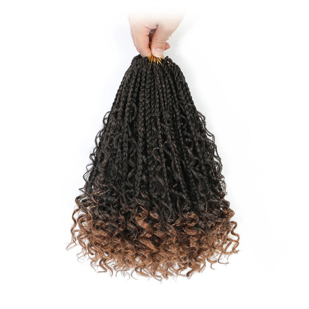 Synthetic Goddess Box Braids Crochet Hair For Black Women Box Braids with Curly Ends