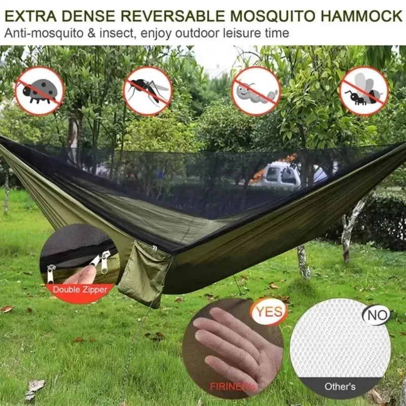Outdoor Camping Hammock Hanging Bed with Mosquito Net