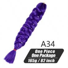 Xpression Synthetic Big Braids Crochet Hair Braids Extensions Yaki Straight Hair Women's Jumbo Braids Hair Daily Wear