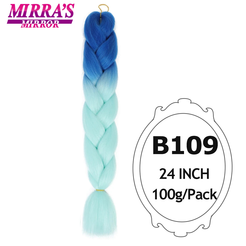 Colorful Jumbo Braiding Hair Extensions For Box Braids Synthetic Hair for Afro Braids Ombre Jumbo Braid Hair DIY Crochet Braid