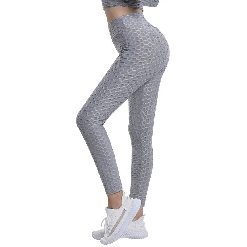 RWRK Jacquard Peach-Lift Leggings — Seamless High-Waist, Anti-Cellulite Yoga Pants