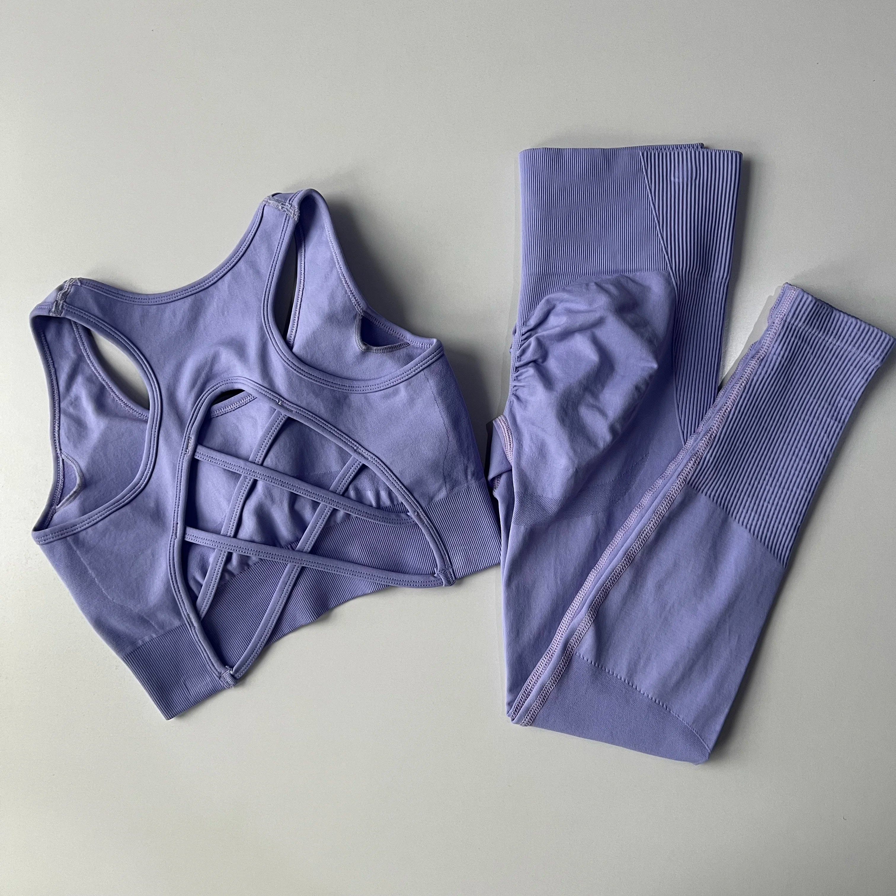 Peach Butt Lift Quick Dry Yoga Suit Set Fitness Pants High Waisted Leggings with Sports Bras Peach Butt Lift Lift Fitness Set