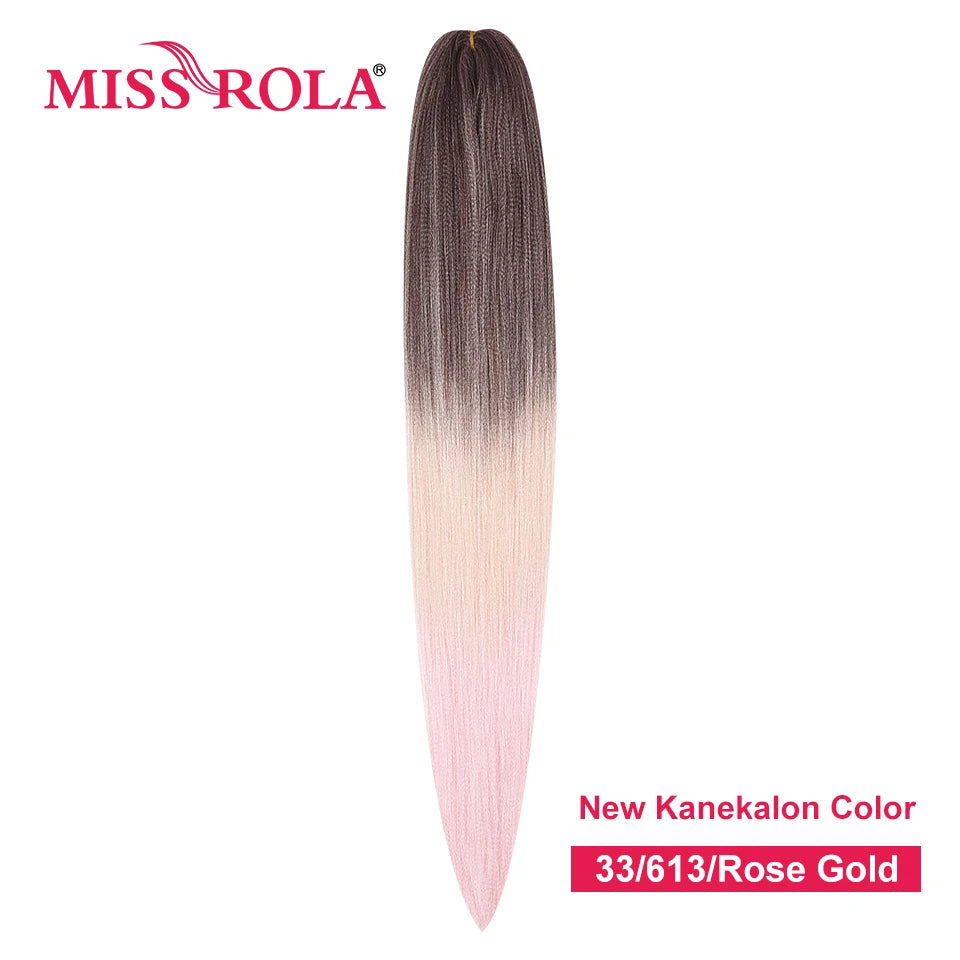Miss Rola Synthetic 22 Inch 60G Kanekalon Hair Tinsel Wire Jumbo Braid Yaki Straight Hair Extension Twist Braid Bulk Wholesale
