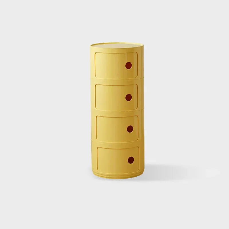 Round bedside table nordic plastic Bedside cabinet for bedroom small side end table nightstand Storage locker