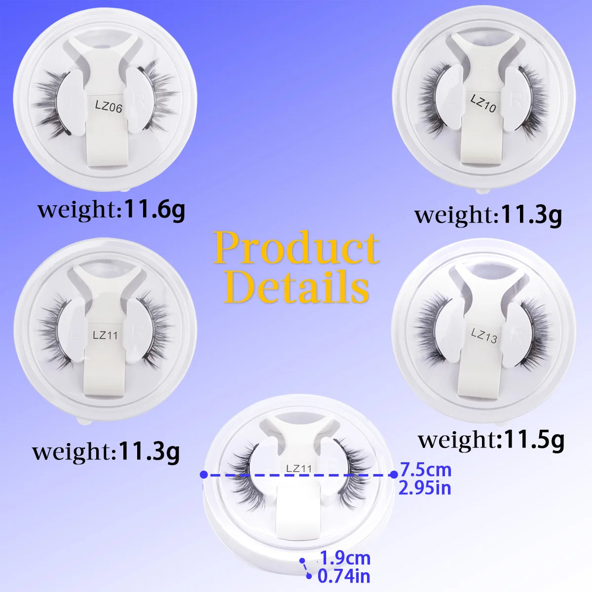 SHIDISHANGPIN 3D Magnetic False Eyelashes — Reusable, Glue-Free, Natural Long & Fluffy Look (1 Pair + Curler)