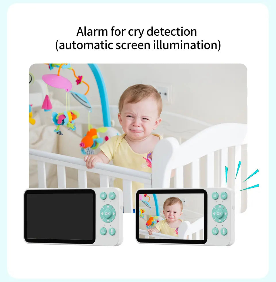 DANMINI 5" Tuya Smart Baby Monitor | 2K HD WiFi Remote Camera