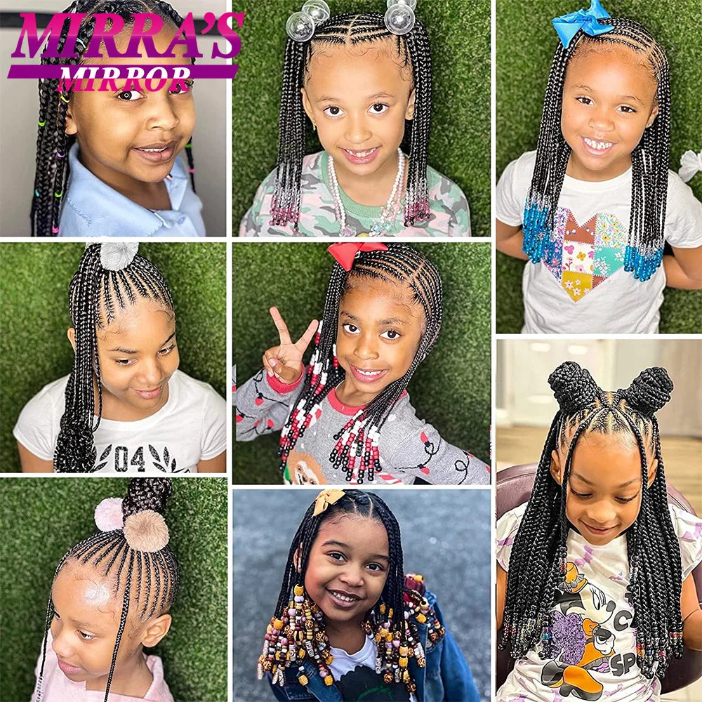 Soft Synthetic Braiding Hair for Kids Short Jumbo Braids Hair 12/16/20/26/30 Inch Pre Stretched Yaki Straight Hair Extensions