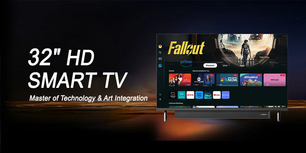 KONKA 32" Smart TV Tizen OS Powered By SAMSUNG Built-in 30W Soundbar HDR10 V-Max Display Theater Audio Dynamic Sound 1Y Warranty