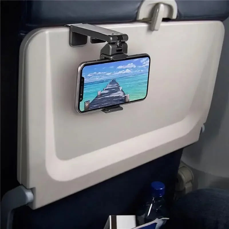 Portable Phone Mount for Traveling Stable Car Phone Holder Foldable Smartphone Holder on Train/Airplane Universal for 4.7-6.9in