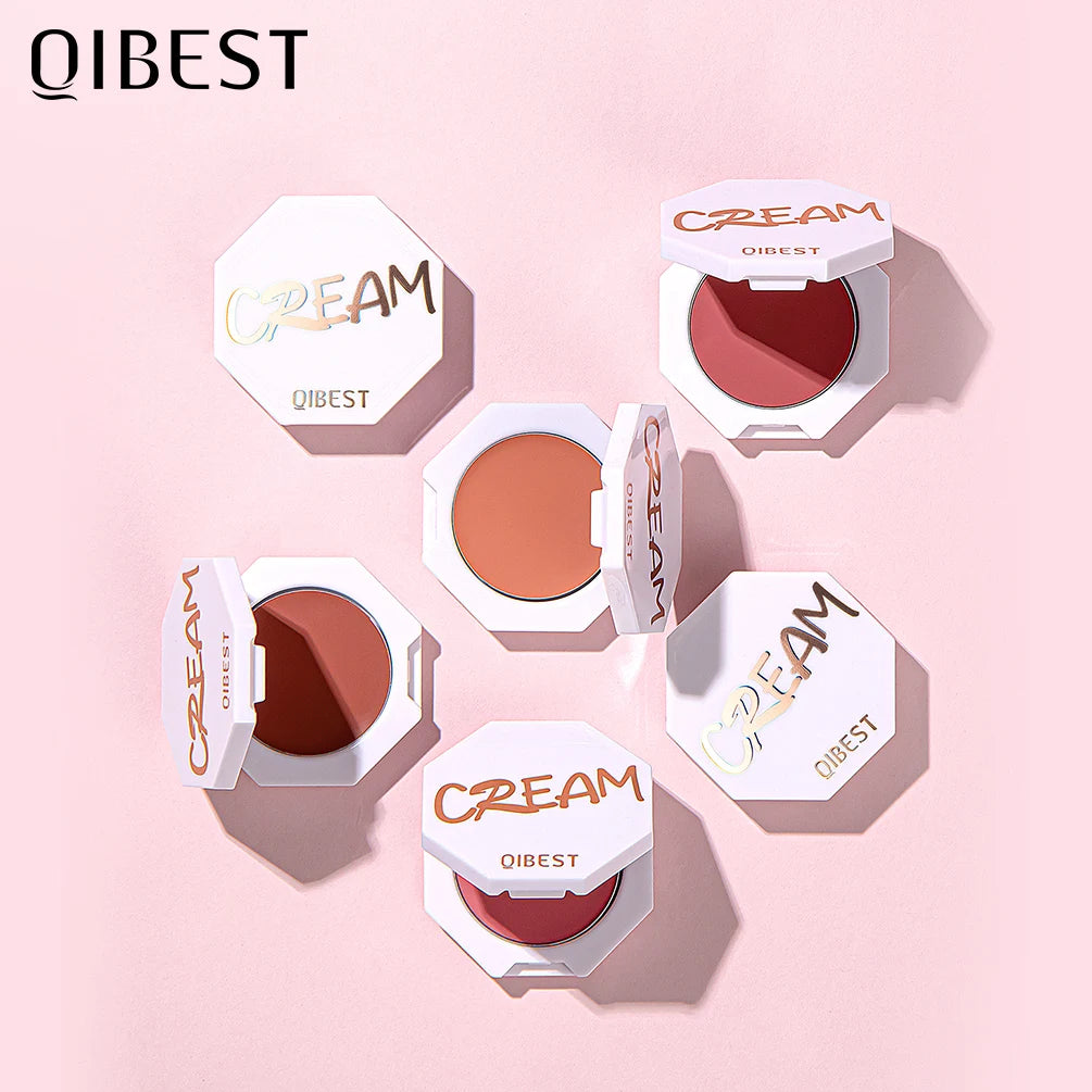 QIBEST Matte Blush Rouge Palette — Long-Lasting Natural Glow