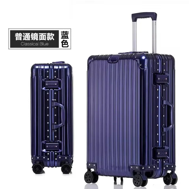 Top Quality Customization 100%  Aluminum-magnesium travel Boarding Rolling Luggage Perfect for Spinner brand Travel Suitcase