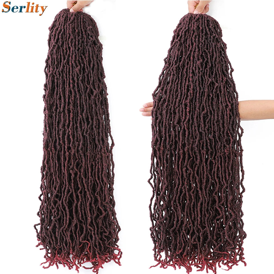 Serlity Faux Locs Extensions — 36"/24"/18" Soft Goddess Dreadlocks Crochet Hair