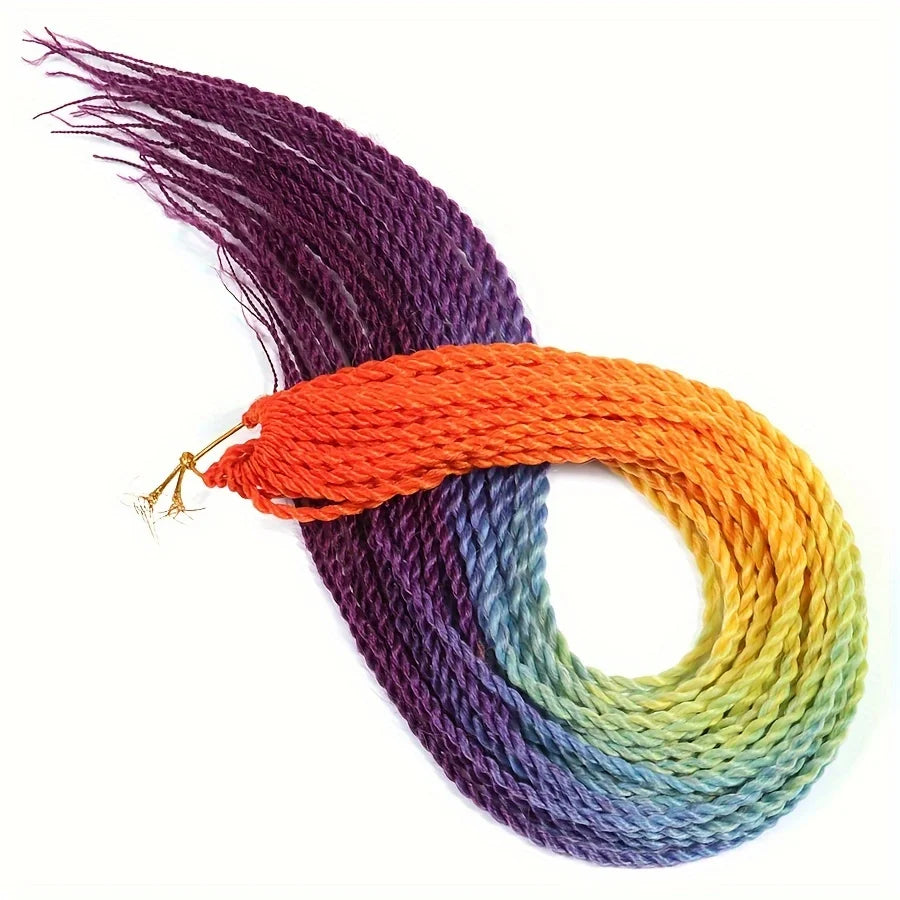 Senegalese Twist Hair Crochet Braided 24inch Synthetic Dreadlocks Crochet Hair Braids 30 Roots/Pack Senegalese Twist Box Braids