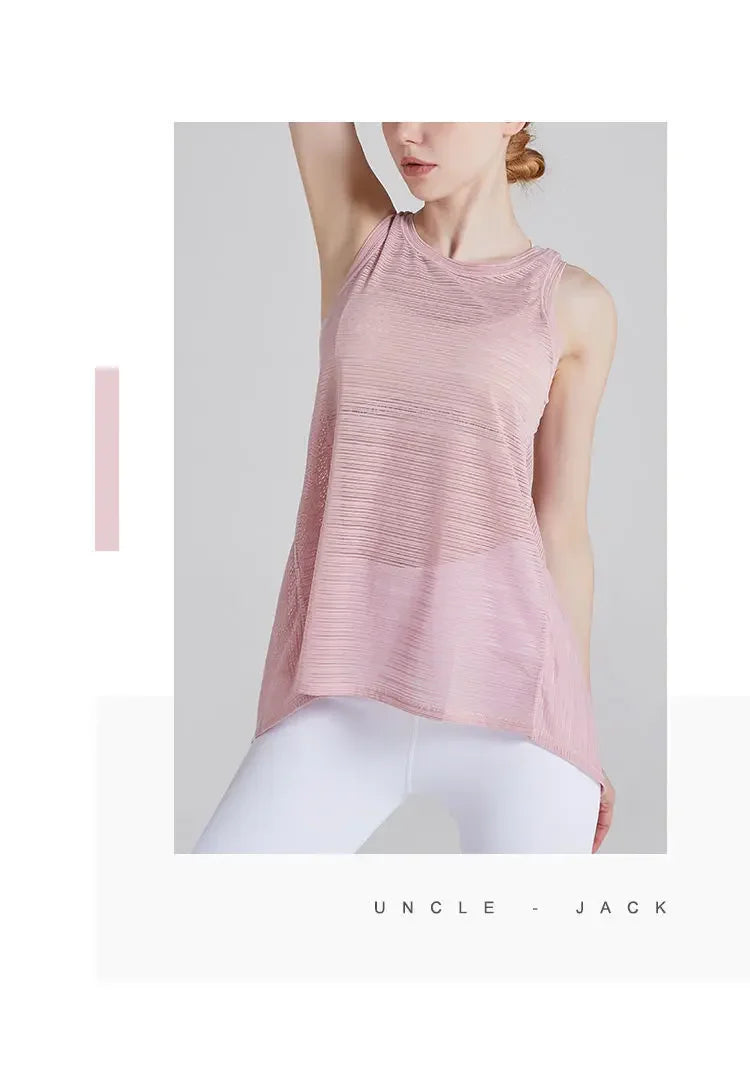 Fitness Yoga T-shirt Top Sexy Open Back Sport T-shirt Women Gym Tank top Loose Sportswear Breathable Workout Tank Top Sleeveless