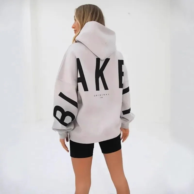 Women’s Printed Pullover Hoodie – Cozy Long Sleeve Sweatshirt