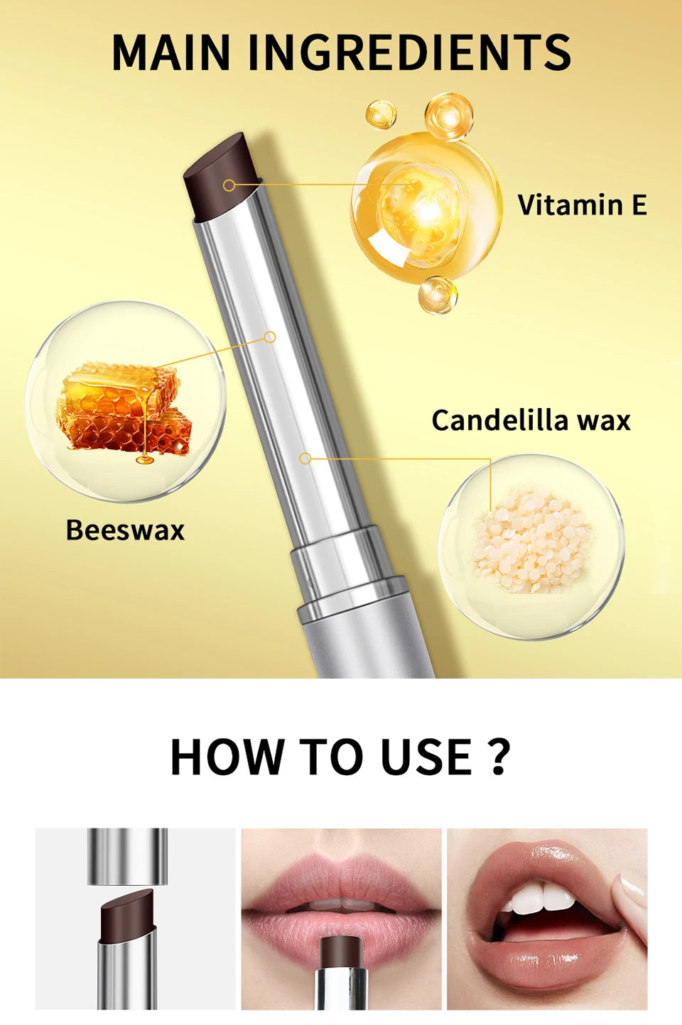 Black Honey Color-Shift Lip Balm – Moisturizing, Creamy, Natural Shine