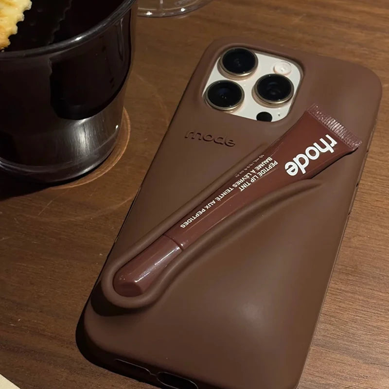 RHODE Silicone iPhone Case with Lipstick Holder – Soft Grip Protection