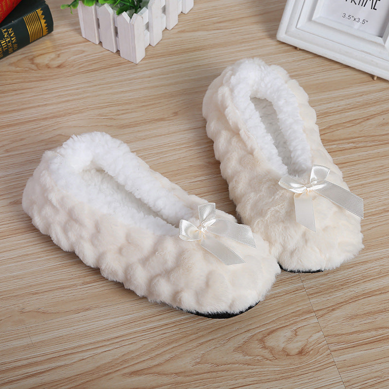 Winter Warm Slipper Womens Home Plush Soft Fluffy Cute Funny Indoor House Female Non Slip Ladies Floor Shoes Heart Love Grip