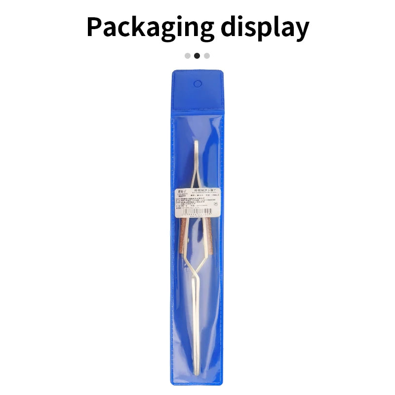 LUXIANZI Stainless Steel Reverse Tweezers Anti-Static Industrial Tweezers Acid Resistant Non-magnetic Precision Forceps Tools