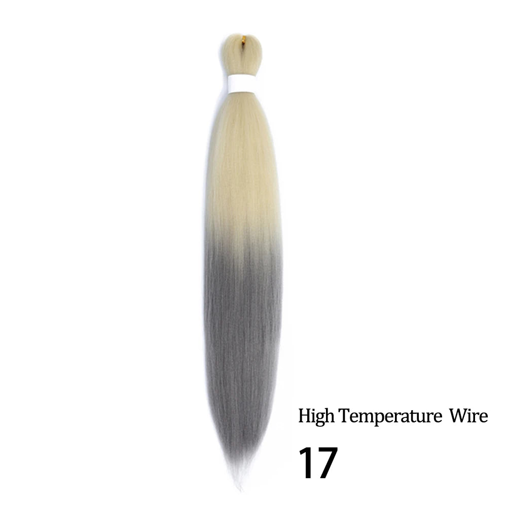 Chorliss Pre-Stretched Jumbo Braids — 24"/26" Synthetic Yaki Ombre (80–90 g, 105 Colors)