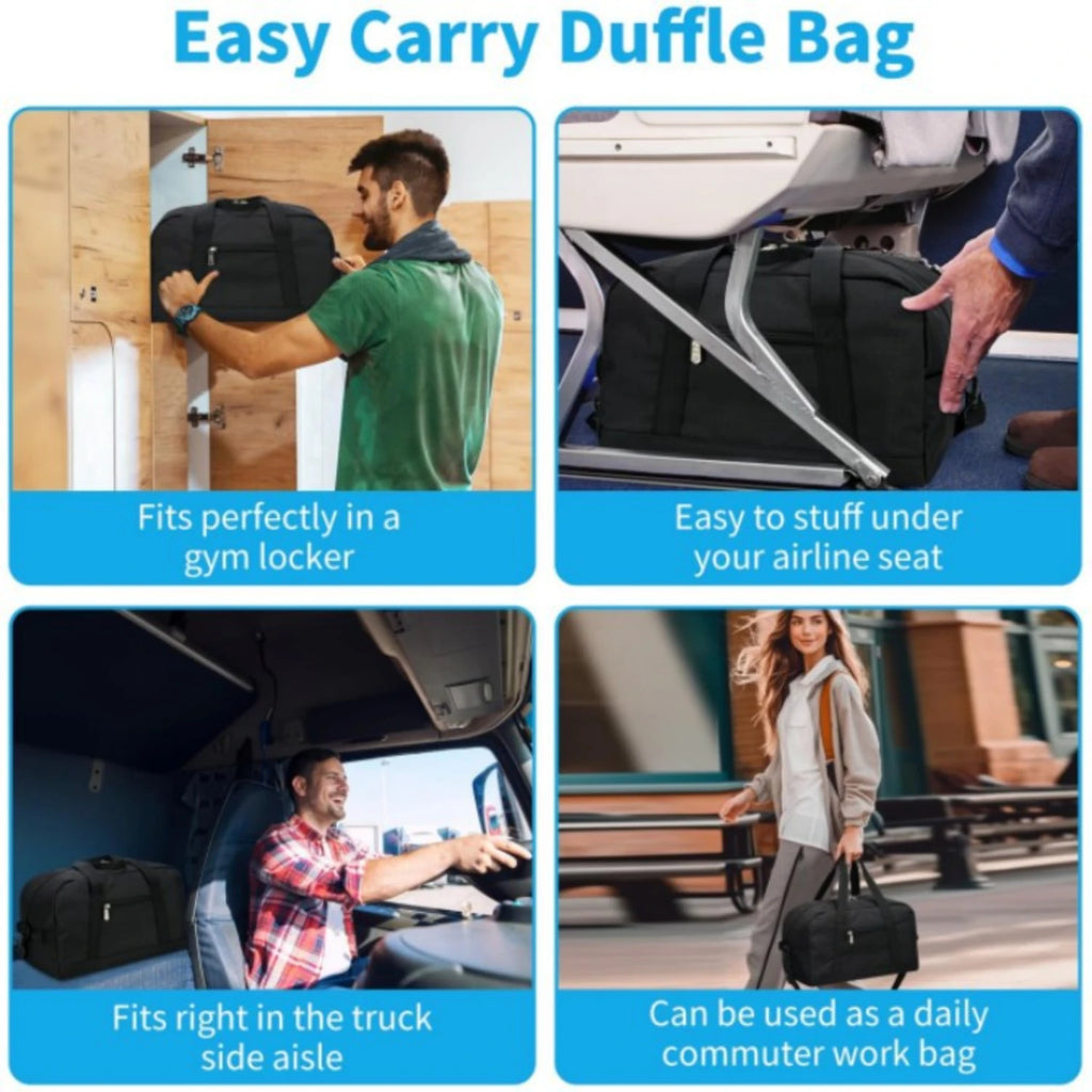 Fitness bag, handbag crossbody bag,luggage bag, lightweight multi compartment,double zipper design,suitable for overnight travel