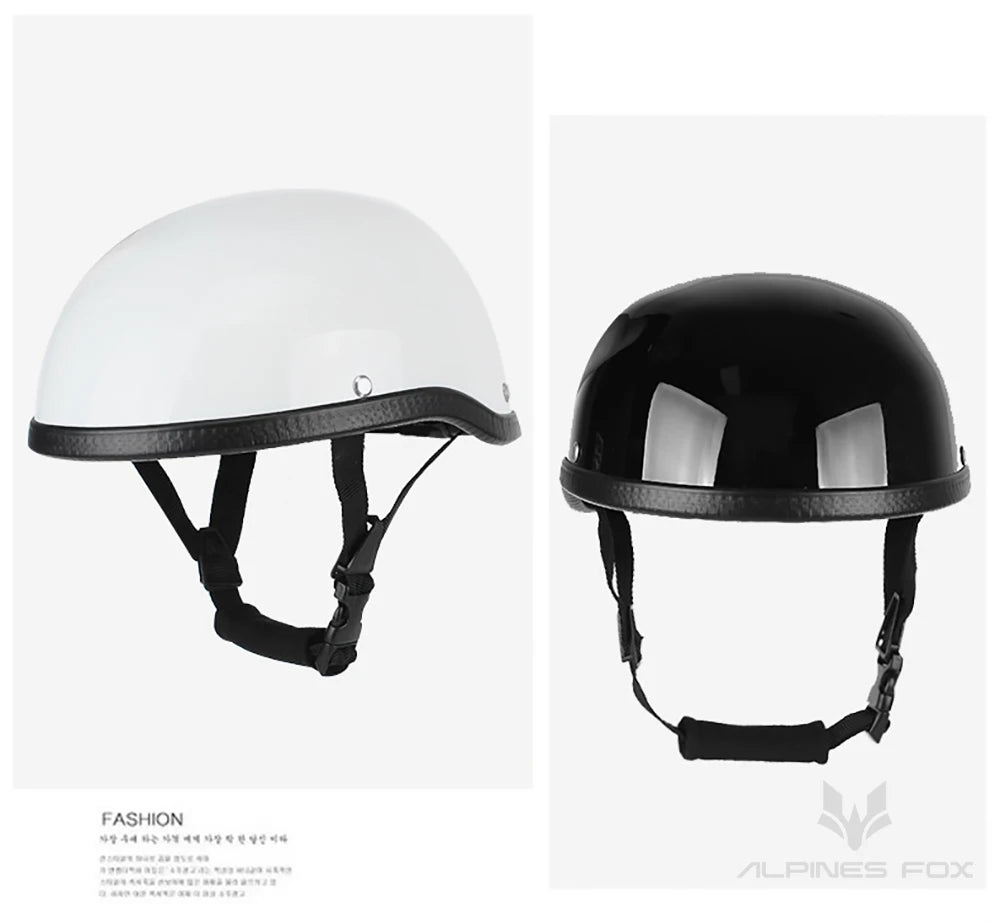 Retro Motorcycle Half Helmet ABS+Cotton Plastic Cap Summer Half Face Unisex Helmet Motorbike Ridder Universal DOT Certified