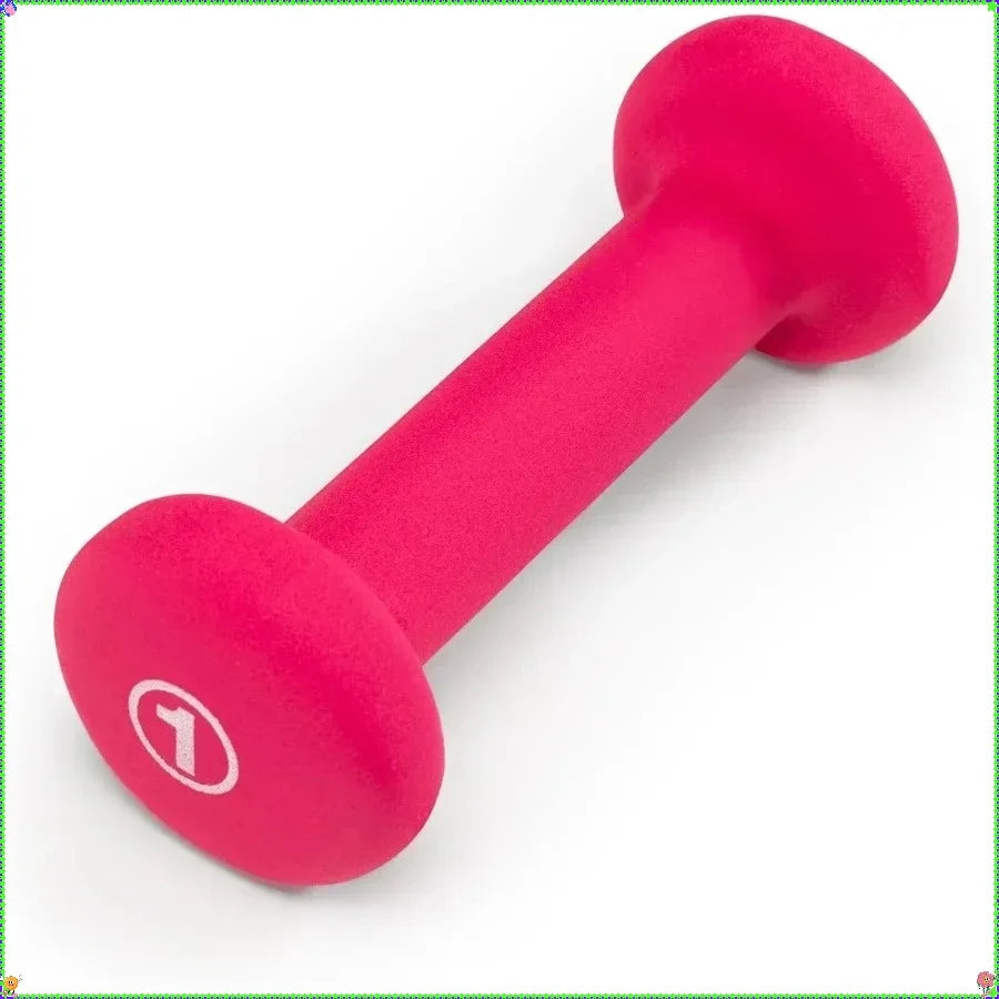 Neoprene Coated Home Dumbbells Set in Colors, Free Weights for Safe Men & Women Fitness Training