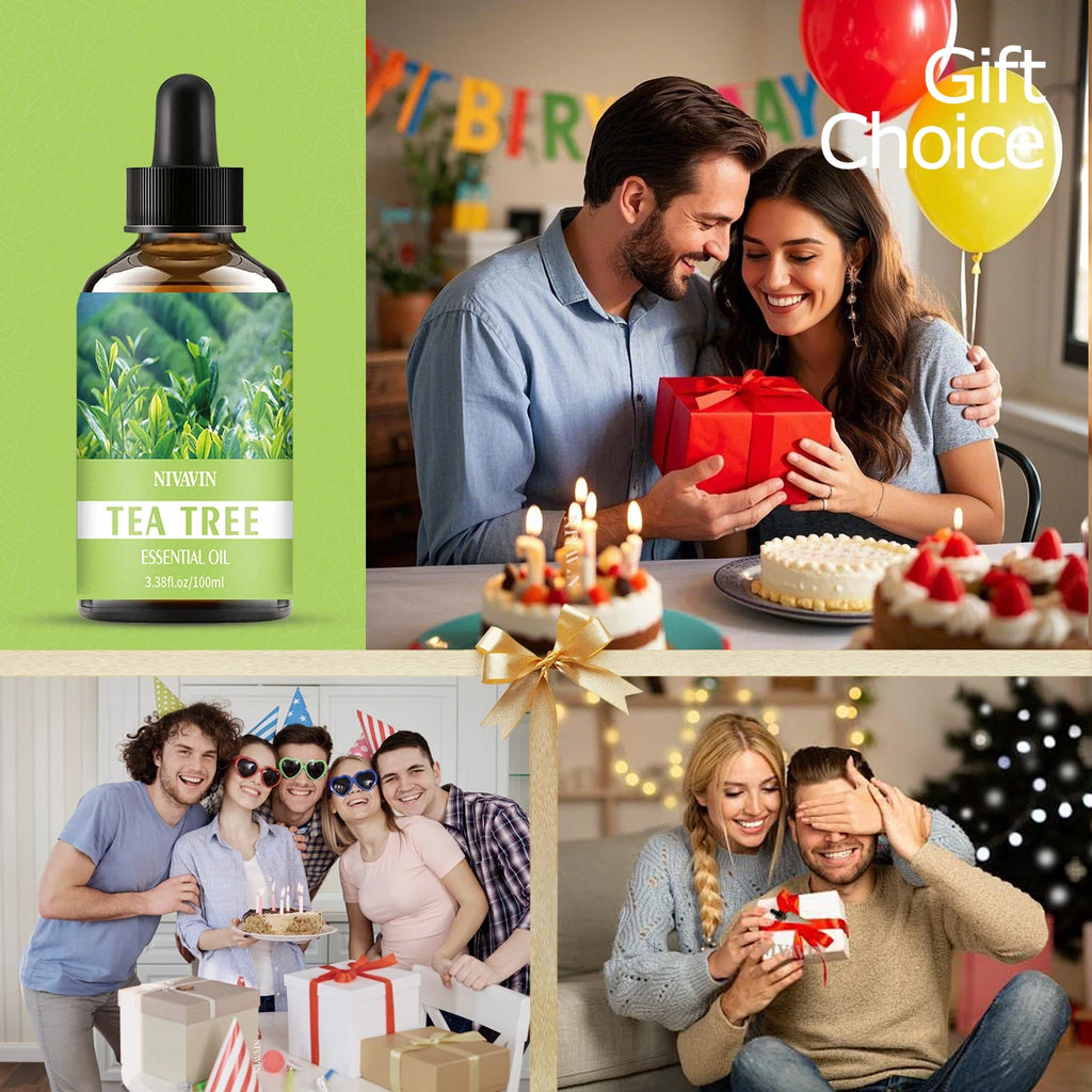 30ml/60ml/100ml tea tree essential oil is suitable for facial hydration, moisturizing, hair care, skin care, and perfume making