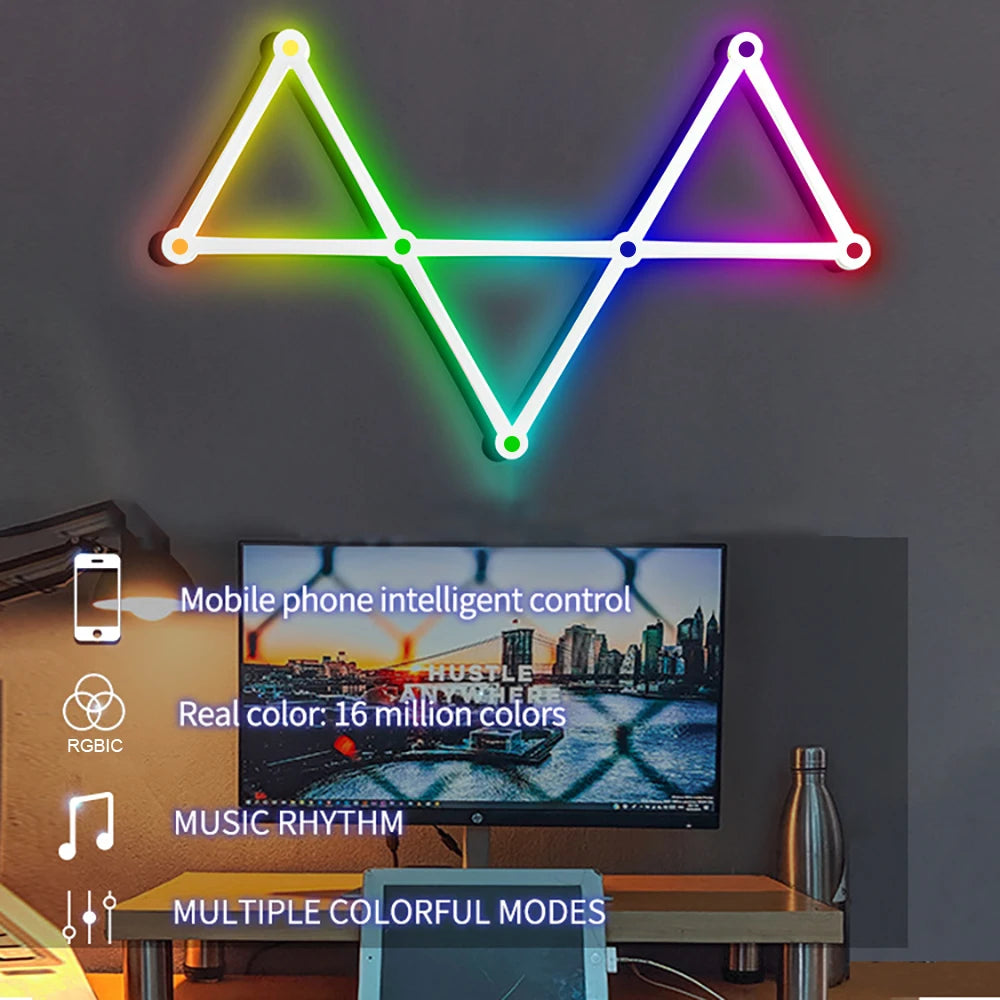 Wiscolor RGB Smart Wall Light Bar (9-Piece)