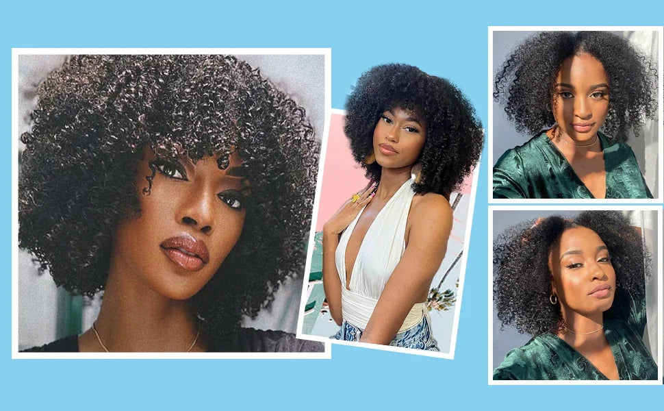 Raw Indian Afro Kinky Curly Human Hair Bundles 4B 4C Natural Virgin Curly 100% Soft Human Hair Weave Bundle Hair Extension Weft