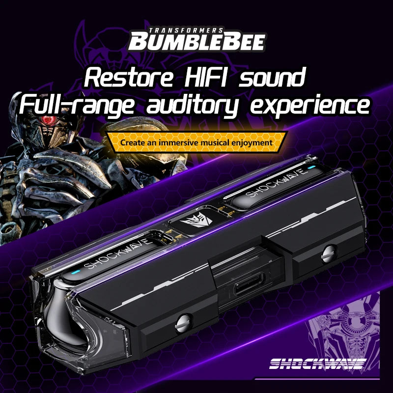 TRANSFORMERS TF-T01 TWS Earbuds — Bluetooth 5.3, Dual Mode, Low Latency