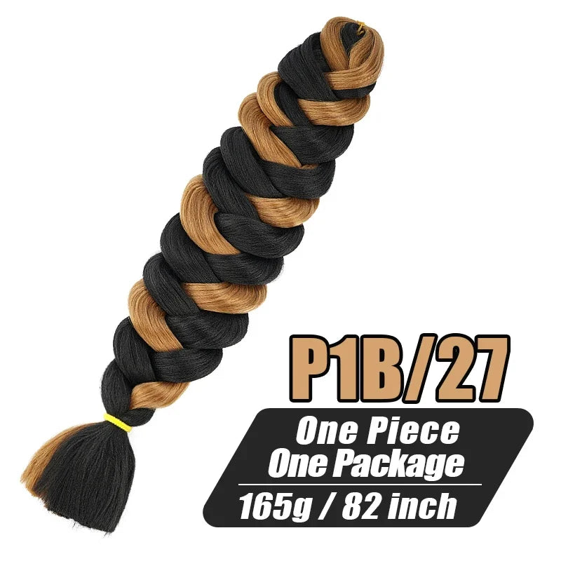 High-end Wigundle Kanekalon Crochet Hair Braiding Hair Extensions For Women Jumbo Braids Pre Stretched Synthetic Hair X pression