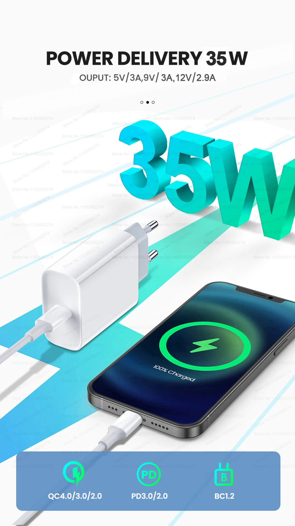 PD 40W Fast Charger For iPhone 14 13 12 11 15 16 Pro Max Phone Charger For iPhone 15 16 Plus USB C Cable Fast Charging Data Line