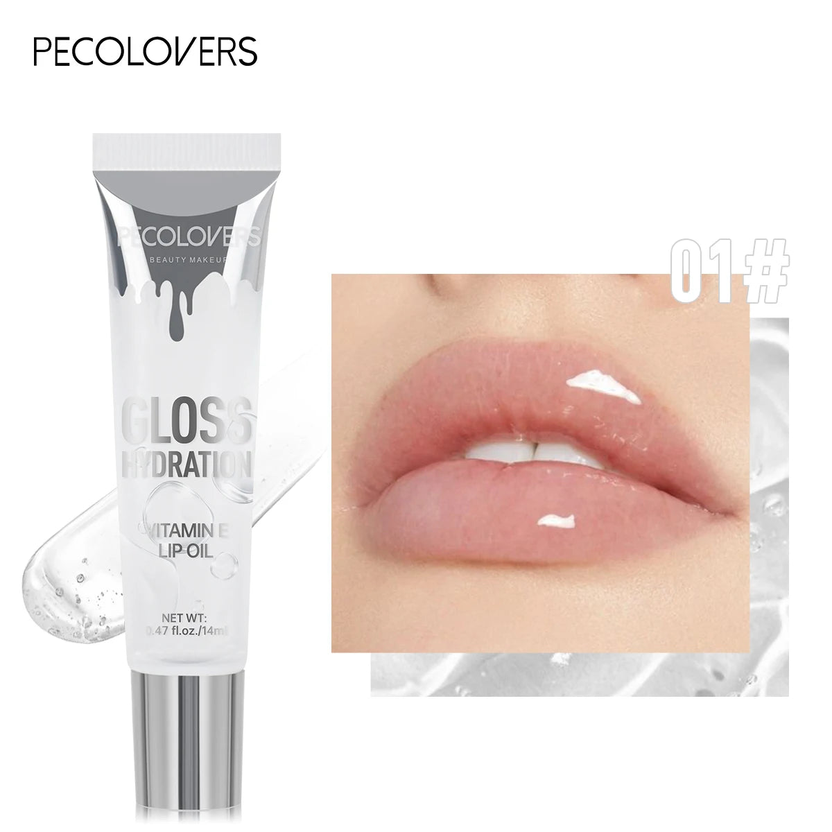 1 PC Shiny Water Lip Oil Lip Gloss Liquid Lipstick Jelly Tube Lip Glaze Moisturizing Shiny Intense Color Lips Beauty Makeup