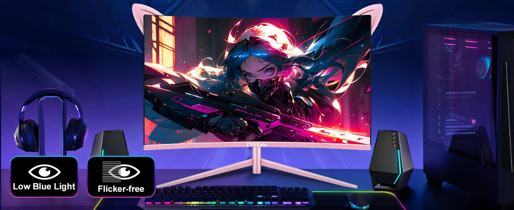 27" Curved Pink QHD Gaming Monitor — 165Hz | 1ms GTG | HDR10