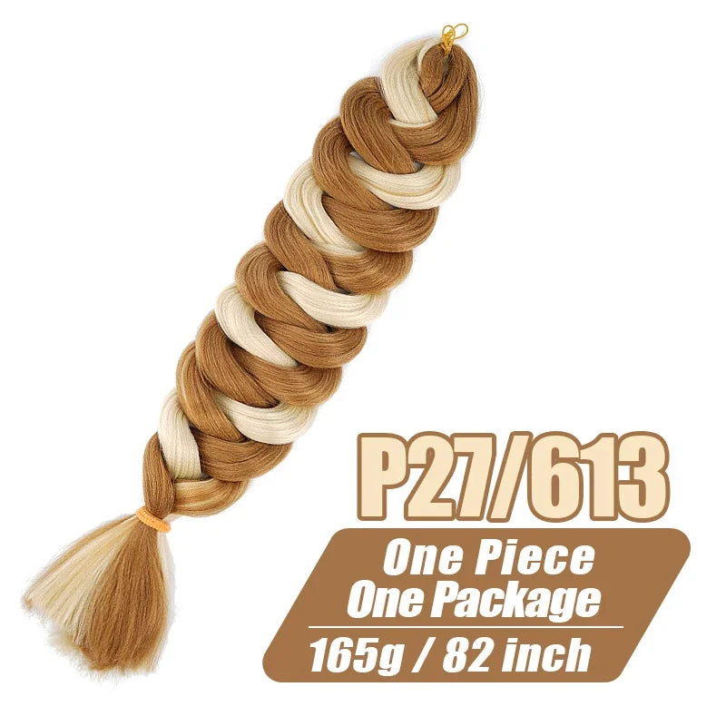 High-end Wigundle Kanekalon Crochet Hair Braiding Hair Extensions For Women Jumbo Braids Pre Stretched Synthetic Hair X pression