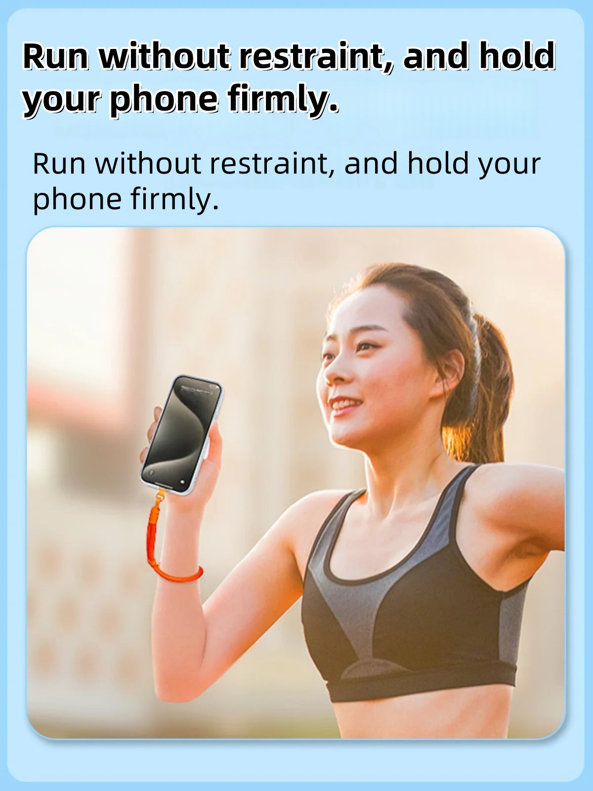 Universal Adjustable Mobile Phone Lanyard Short Wrist Strap with Self-locking Anti-drop Design Durable Polyester Phone Strap